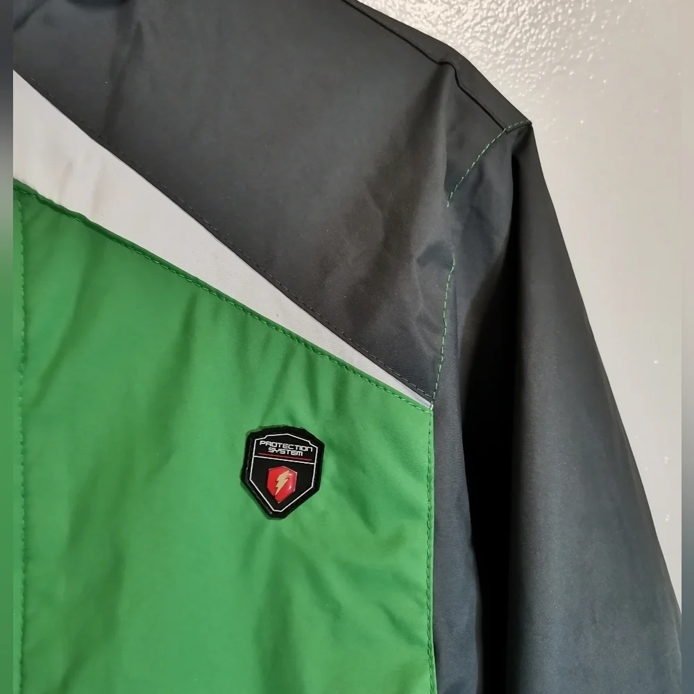 Protection System Green Hooded Jacket Sz M(10-12)  Boys